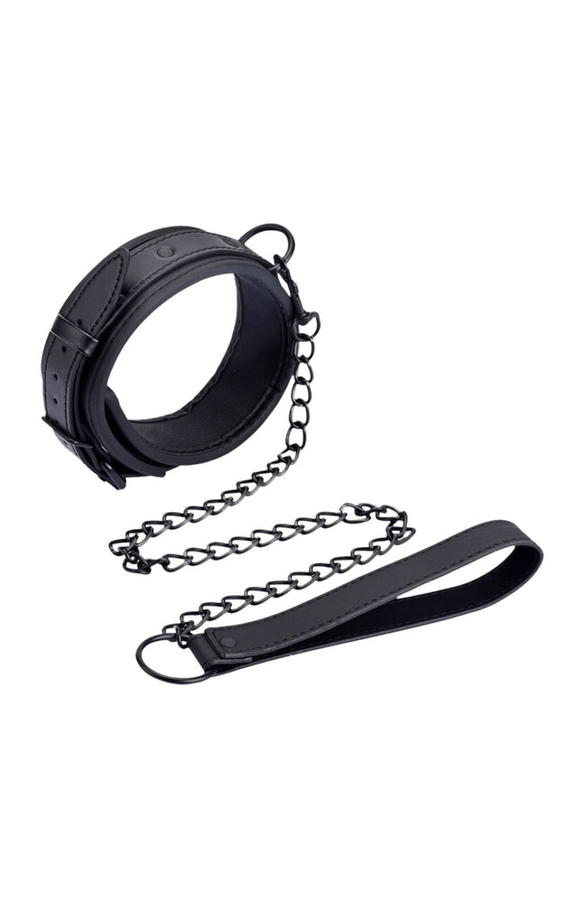 Collier en cuir - Noir