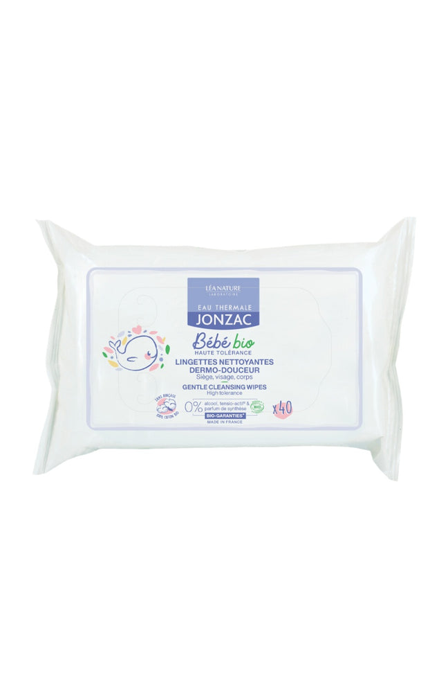 Lingettes nettoyantes bio dermo-douceur - Visage & corps - Bébé - 40 unités