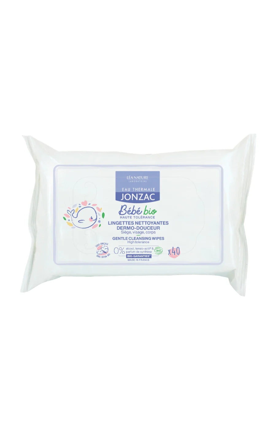 Lingettes nettoyantes bio dermo-douceur - Visage & corps - Bébé - 3 x 40 unités