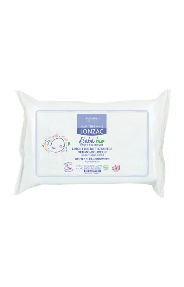 Lingettes nettoyantes bio dermo-douceur - Visage & corps - Bébé - 3 x 40 unités