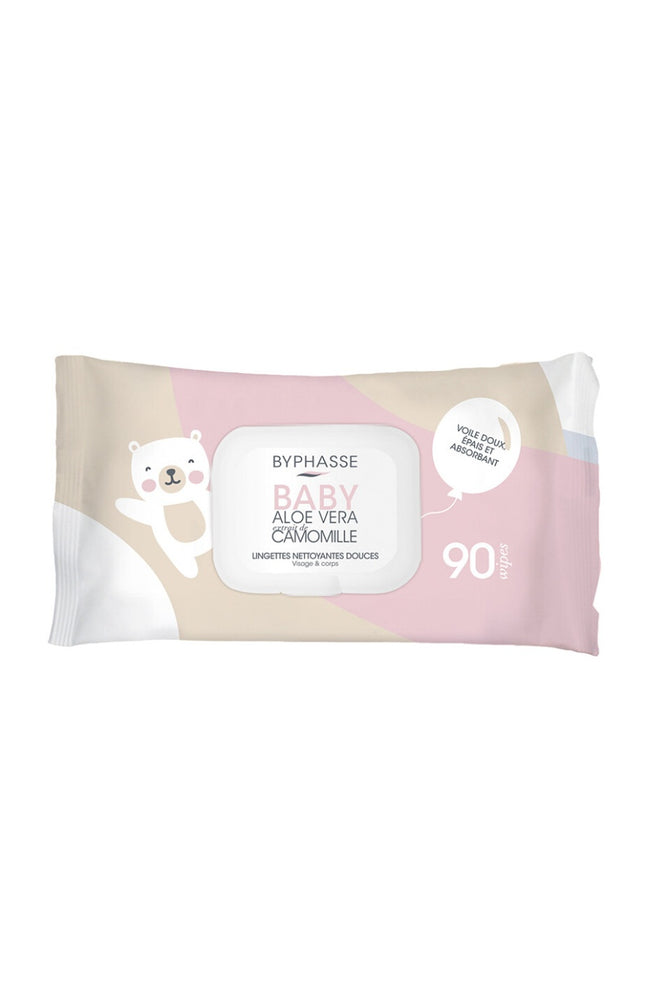 Lingettes nettoyantes bébé - Visage & corps - 90 unités