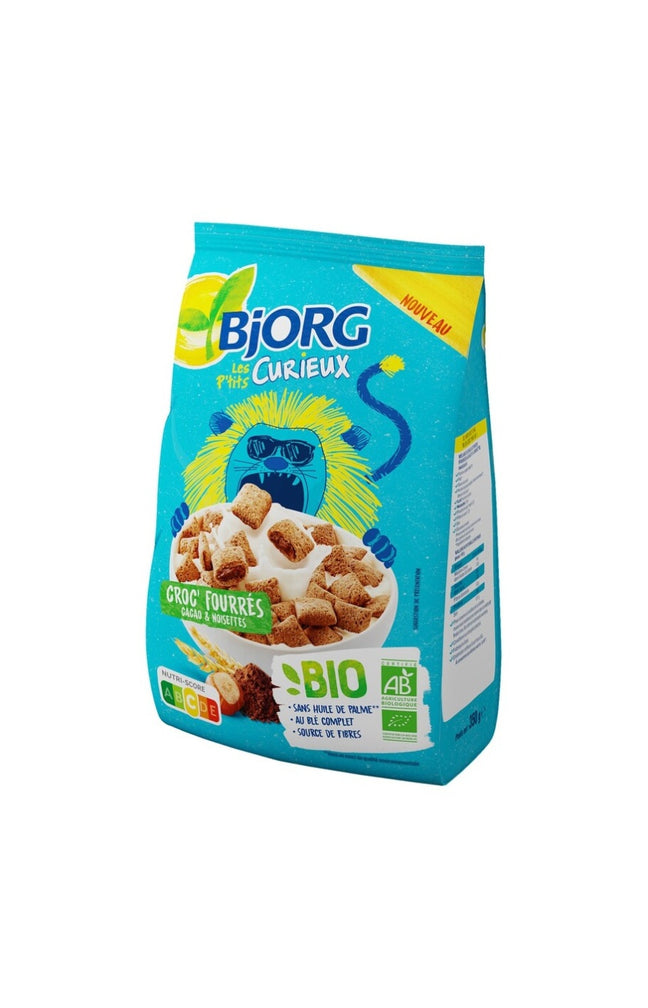 Céréales fourrées au cacao & noisette bio - Enfants - 350 g