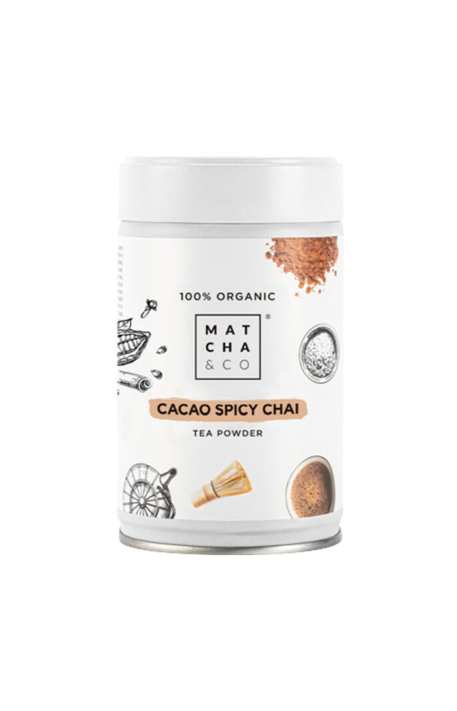 Thé noir en poudre bio - Cacao Spicy Chai - 80 g