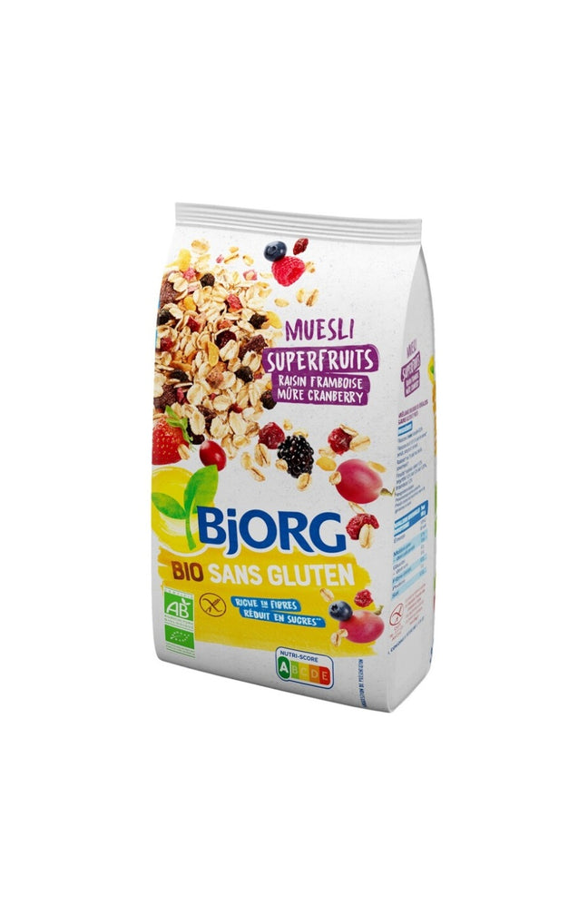 Muesli superfruits bio - Raisin, framboise, mûre & cranberry - 375 g