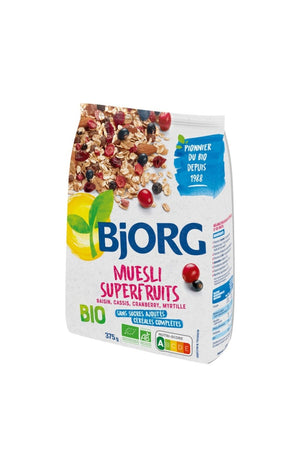 Muesli aux superfruits bio - Raisin, cassis, cranberry & myrtille - 375 g