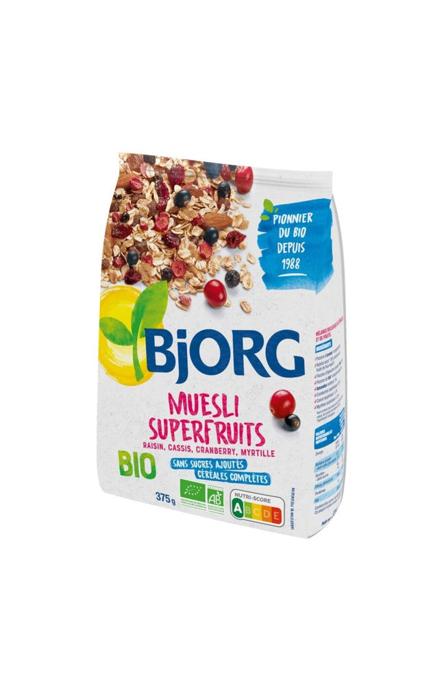 Muesli aux superfruits bio - Raisin, cassis, cranberry & myrtille - 375 g