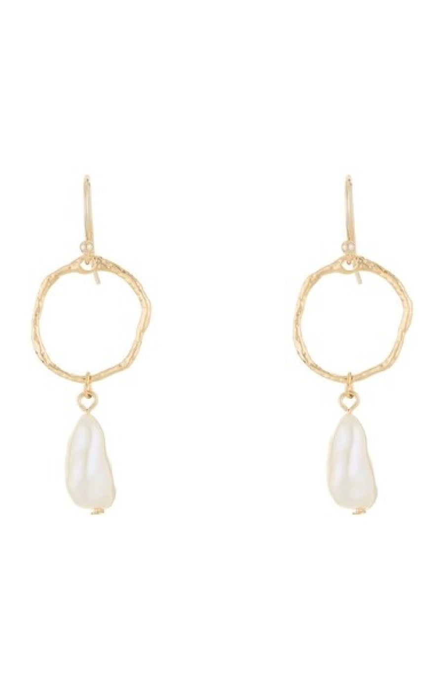 Boucles d'oreilles Quitterie - Laiton doré & perles