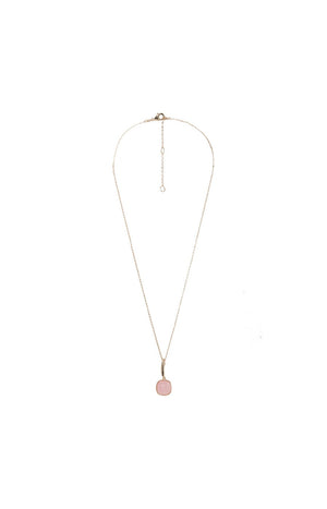 Collier Phybie - Laiton doré & quartz