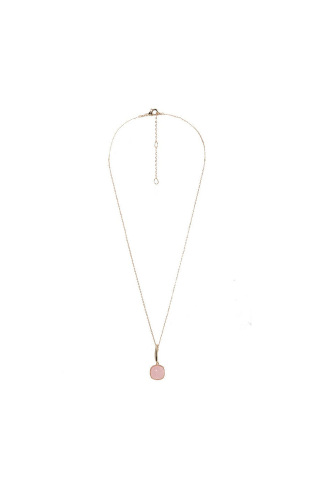 Collier Phybie - Laiton doré & quartz