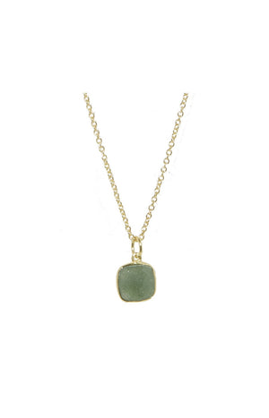 Collier Laurelene - Laiton doré & aventurine verte