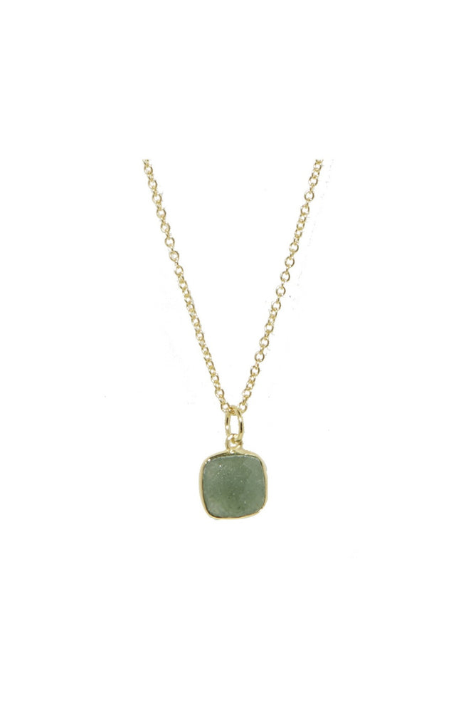 Collier Laurelene - Laiton doré & aventurine verte