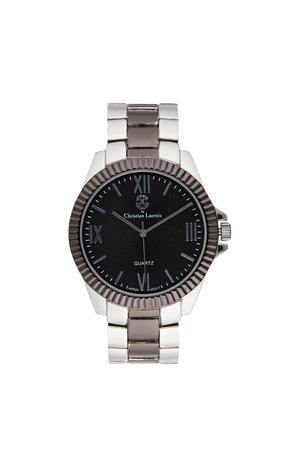 Montre à quartz en acier inoxydable - Gris - Homme