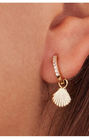 Boucles d'oreilles créoles Artémise -  Laiton doré à l'or fin 18k