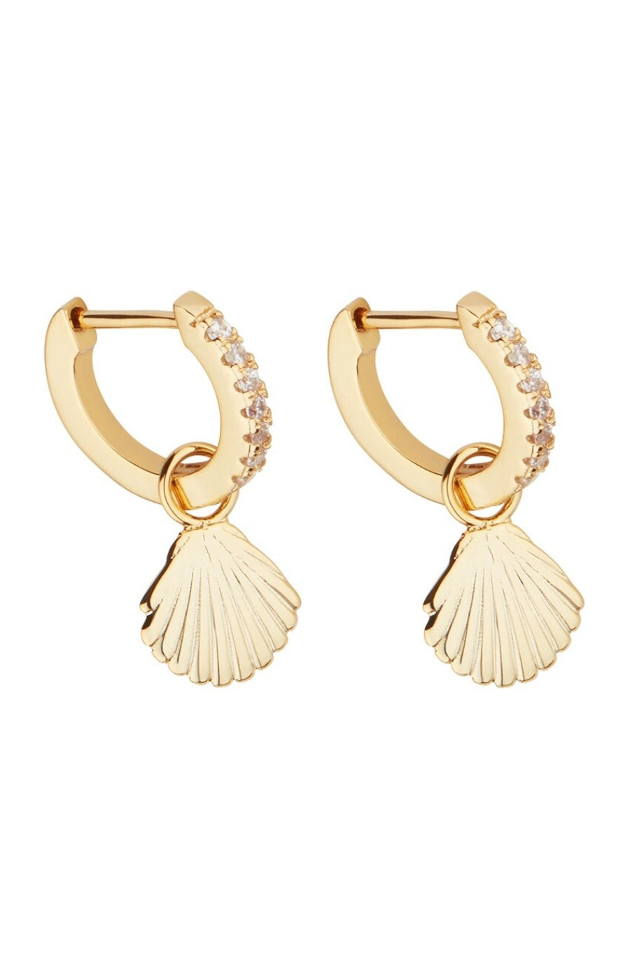 Boucles d'oreilles créoles Artémise -  Laiton doré à l'or fin 18k