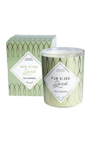 Bougie parfumée - Sous les frangipaniers - Collier laiton argenté - 40h