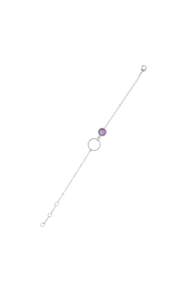 Bracelet Oriana - Laiton & améthyste