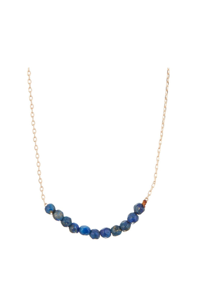 Collier Bora Bora - Laiton doré & lapis bleu