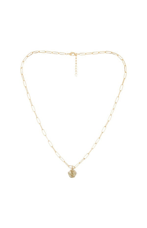 Collier Raïna - Laiton doré & labradorite