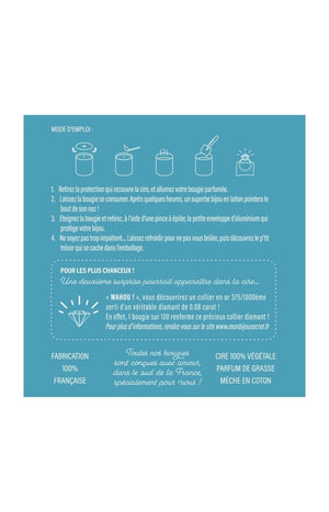 Bougie parfumée - Fleurs de tiaré - Bracelet laiton argenté - 40h