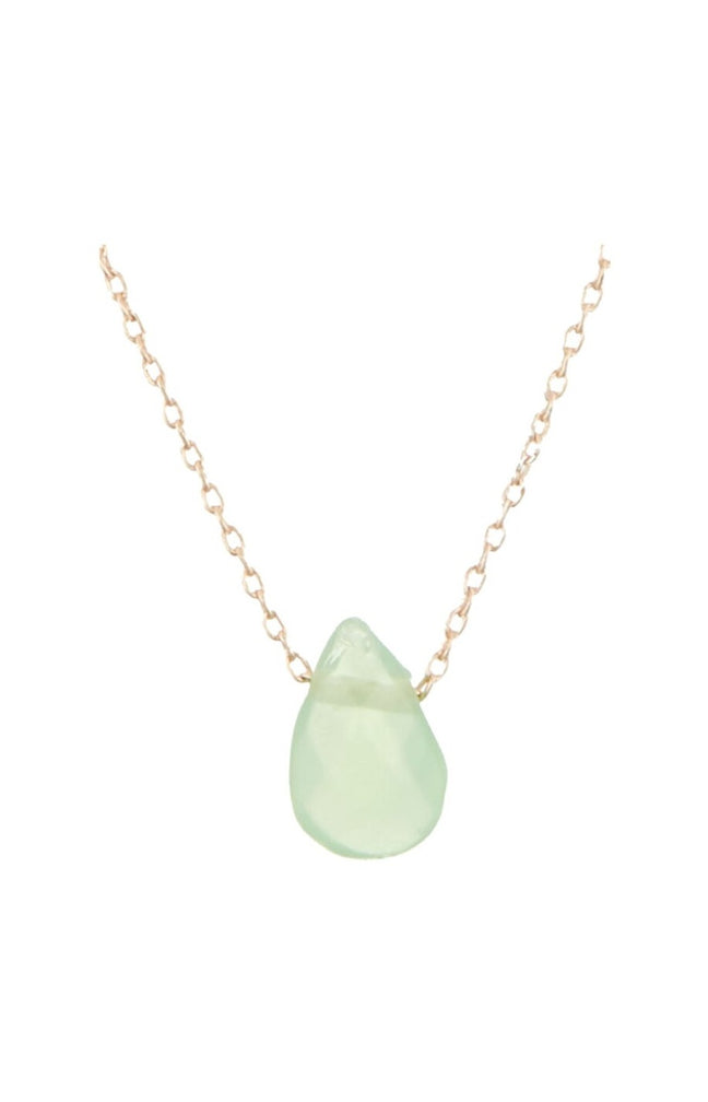 Collier - Laiton doré & amazonite