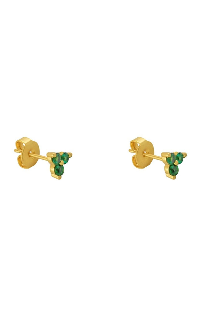 Boucles d'oreilles Elvira - Laiton doré à l'or fin 18k & zircons