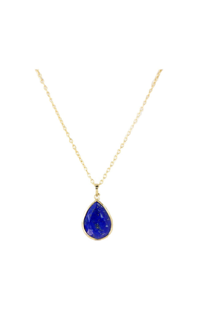 Collier Matéa - Laiton doré & lapis bleu