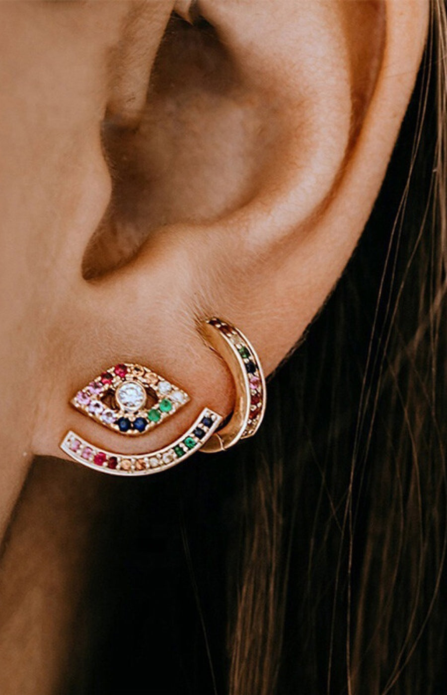 Boucles d'oreilles Jenna - Laiton doré à l'or fin 18k