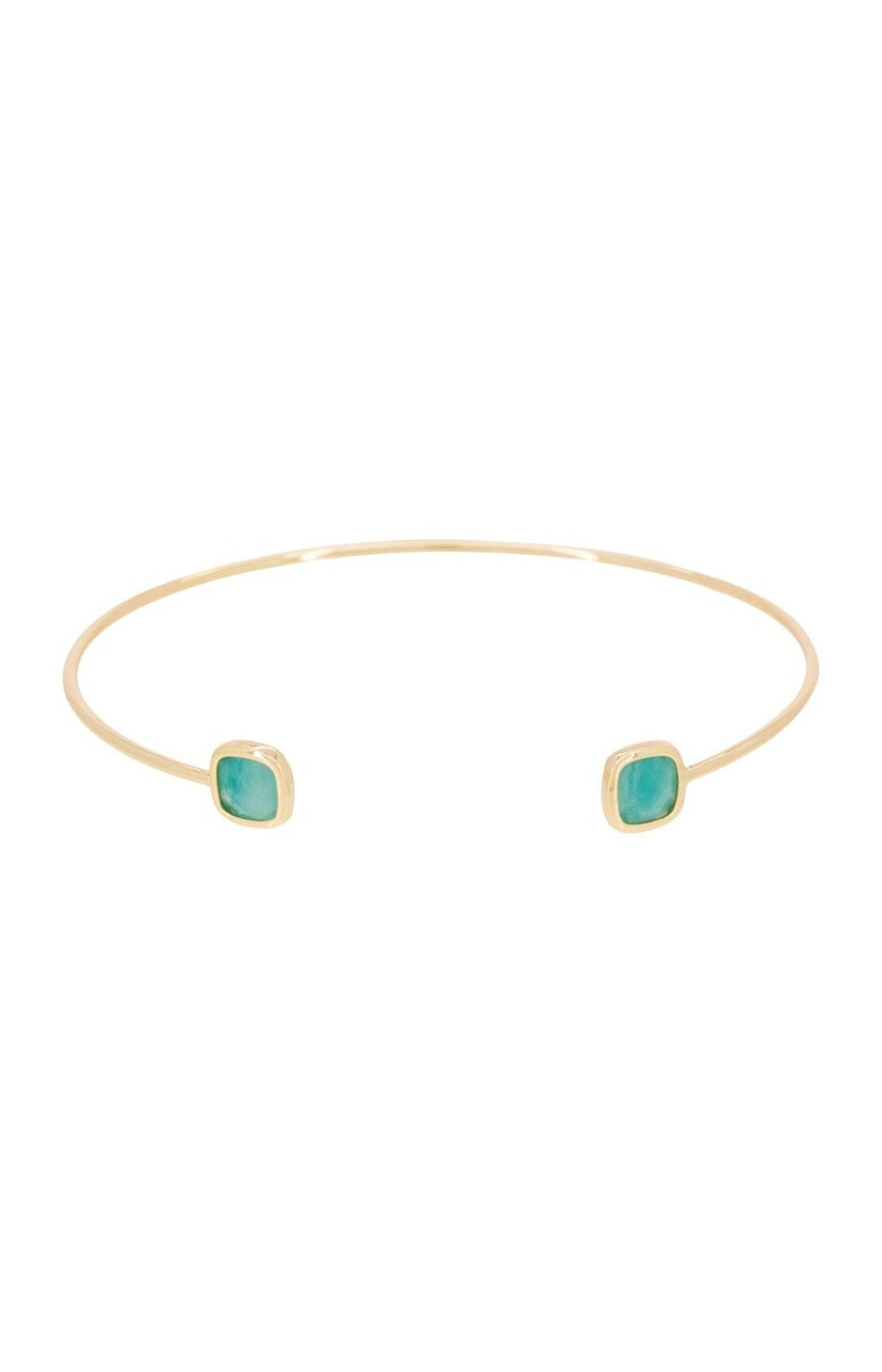 Bracelet Rosy - Laiton doré & amazonite