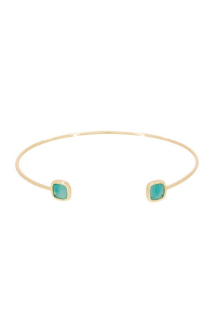 Bracelet Rosy - Laiton doré & amazonite