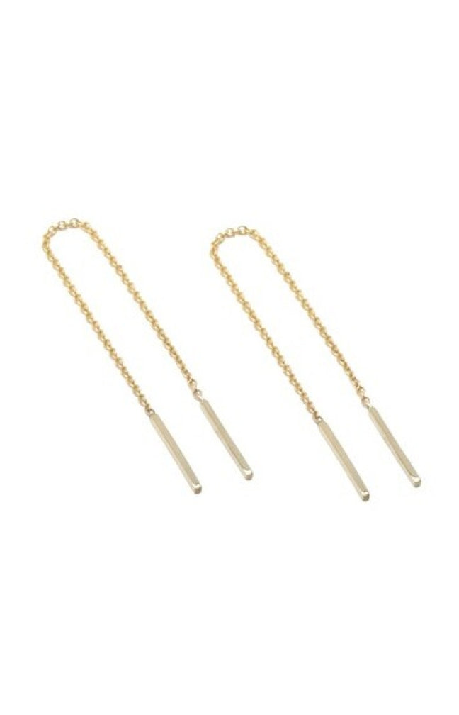 Boucles d'oreilles pendantes Dora - Laiton doré à l'or fin 18k
