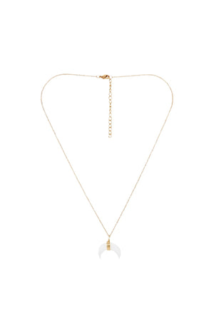 Collier Molikini - Laiton doré & nacre blanche