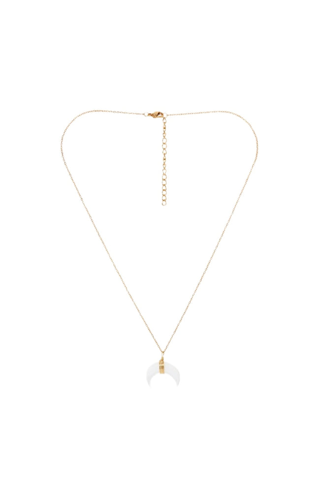 Collier Molikini - Laiton doré & nacre blanche