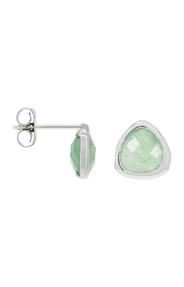 Boucles d'oreilles Green - Laiton doré & aventurine