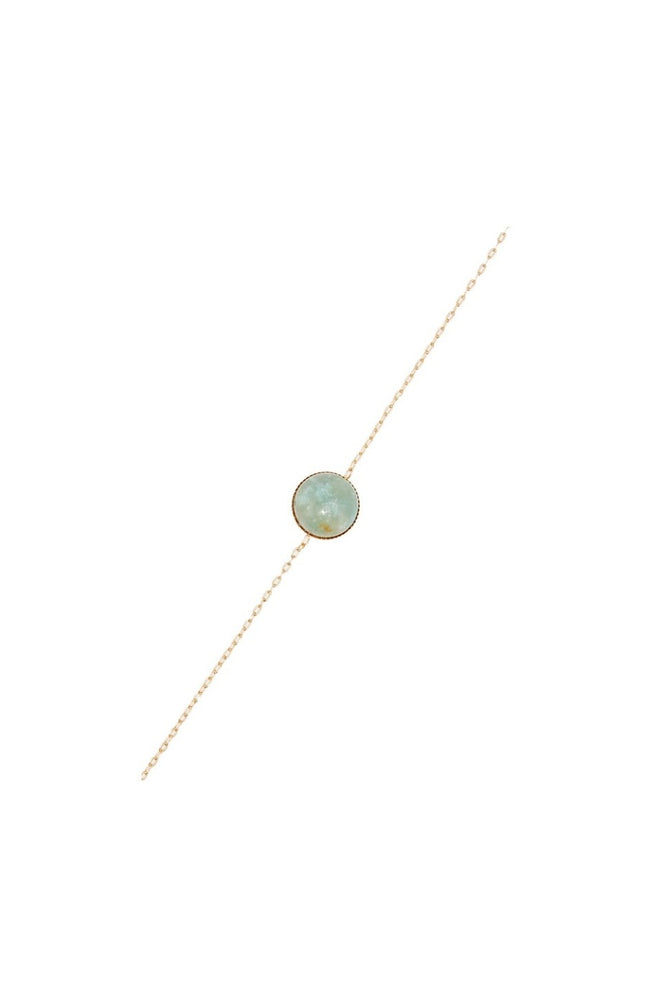 Bracelet Lyo - Laiton doré & amazonite