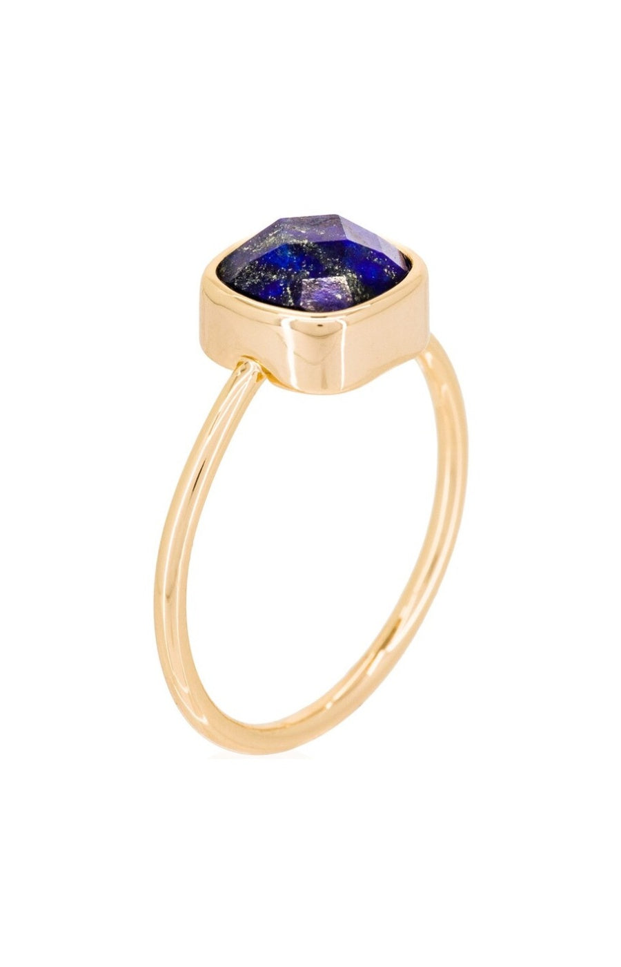 Bague Ella - Laiton doré & lapis
