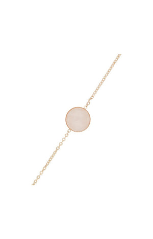 Bracelet Lyo - Laiton doré & quartz rose