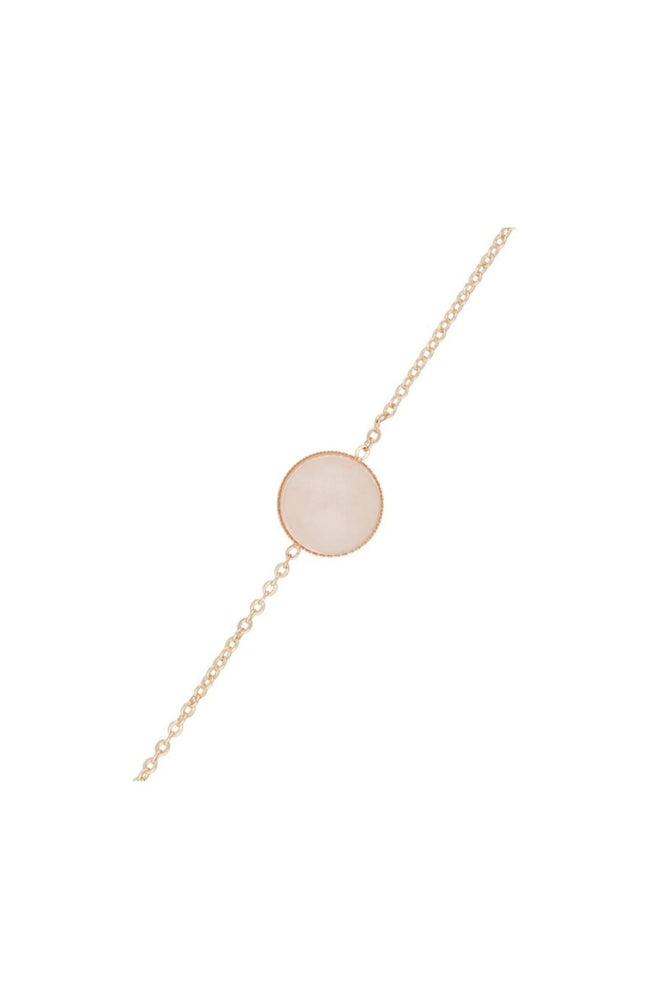 Bracelet Lyo - Laiton doré & quartz rose
