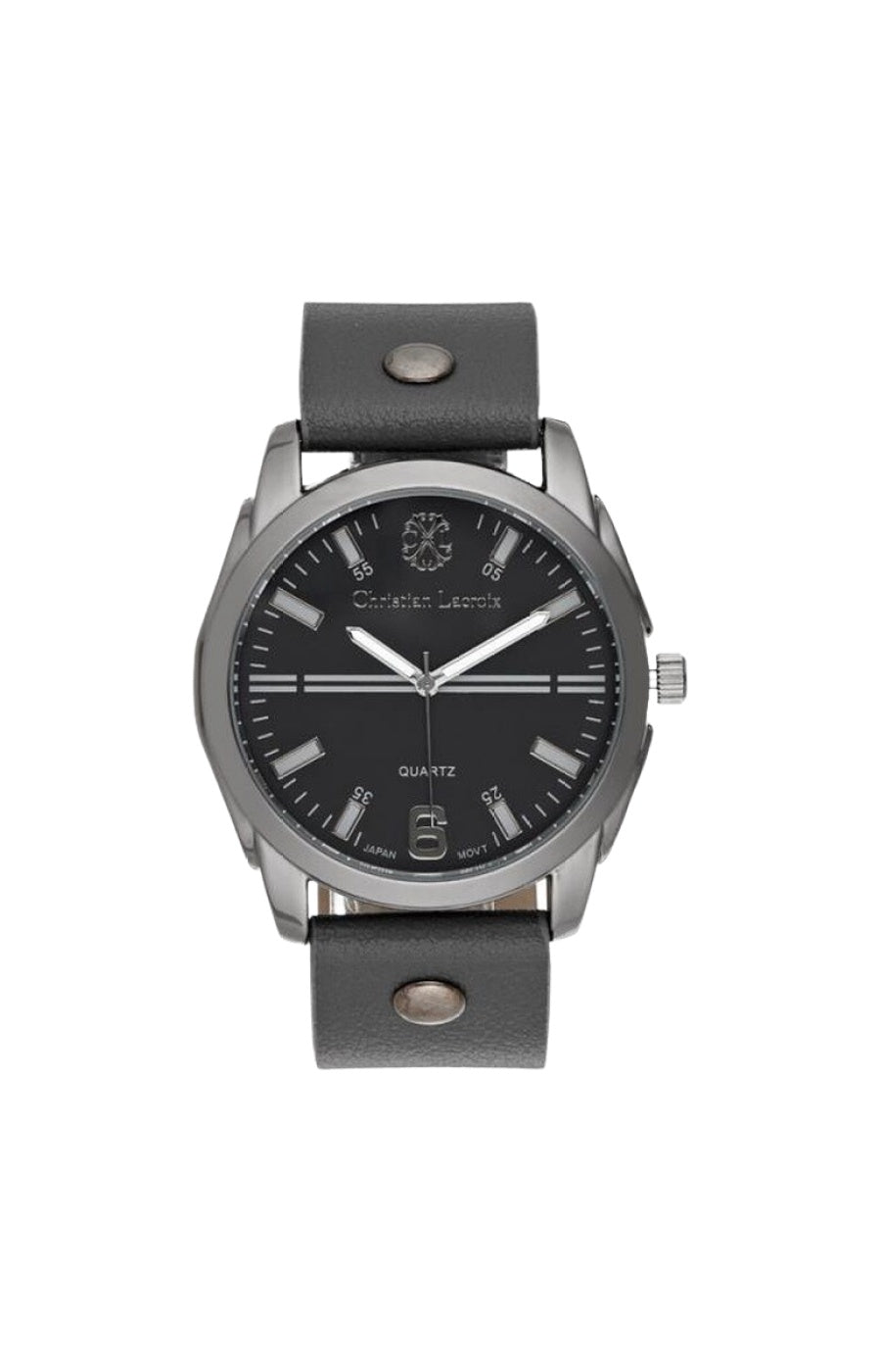 Montre - Polyuréthane gris foncé & acier inoxydable anthracite - Homme