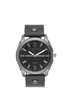 Montre - Polyuréthane gris foncé & acier inoxydable anthracite - Homme