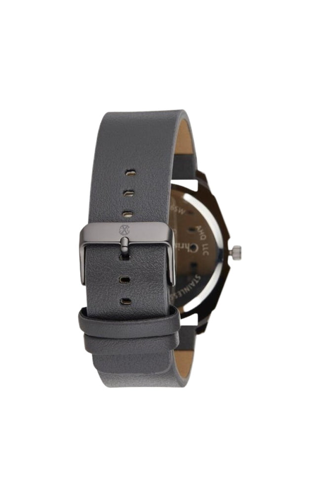 Montre - Polyuréthane gris foncé & acier inoxydable anthracite - Homme