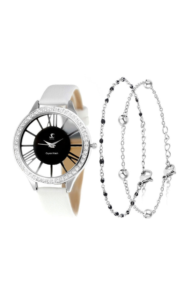 Montre & bracelets - Cristaux & cuir