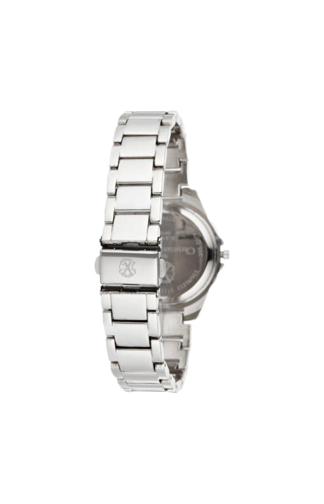 Montre à quartz en acier - Argenté et blanc