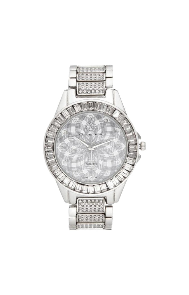 Montre à quartz en acier - Argenté et blanc