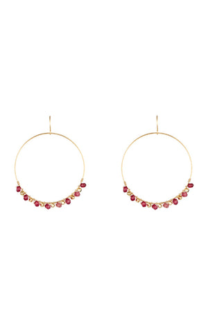 Boucles d'oreilles Rosario - Laiton doré & jade
