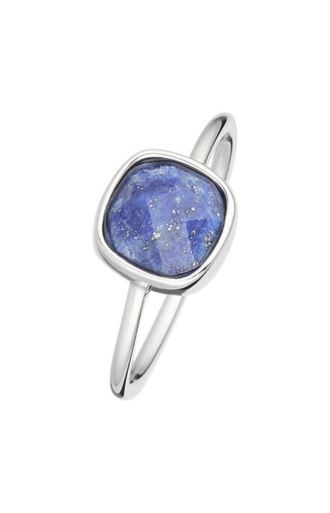 Bague Ella - Laiton & lapis lazuli