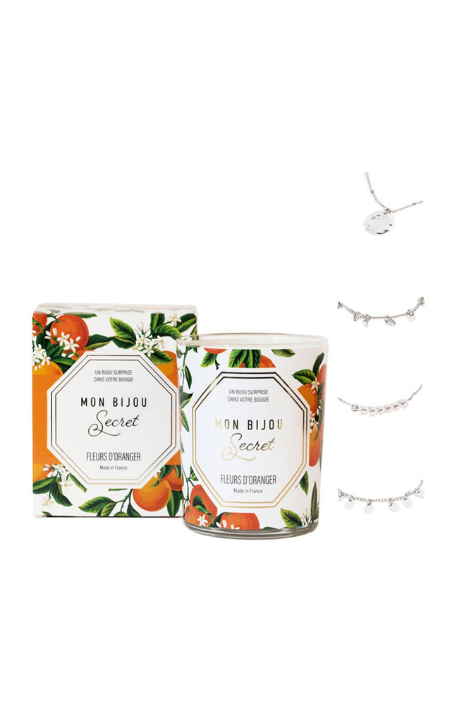 Bougie parfumée - Fleur d'oranger - Bracelet laiton argenté - 40h
