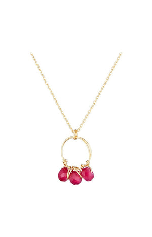 Collier Suzi - Laiton doré & agate violette