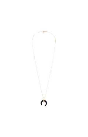 Collier - Laiton doré & jade noire
