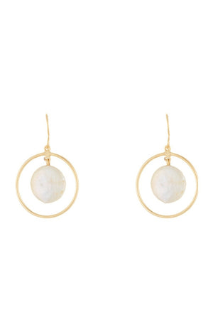 Boucles d'oreilles Roxana - Laiton doré & perles