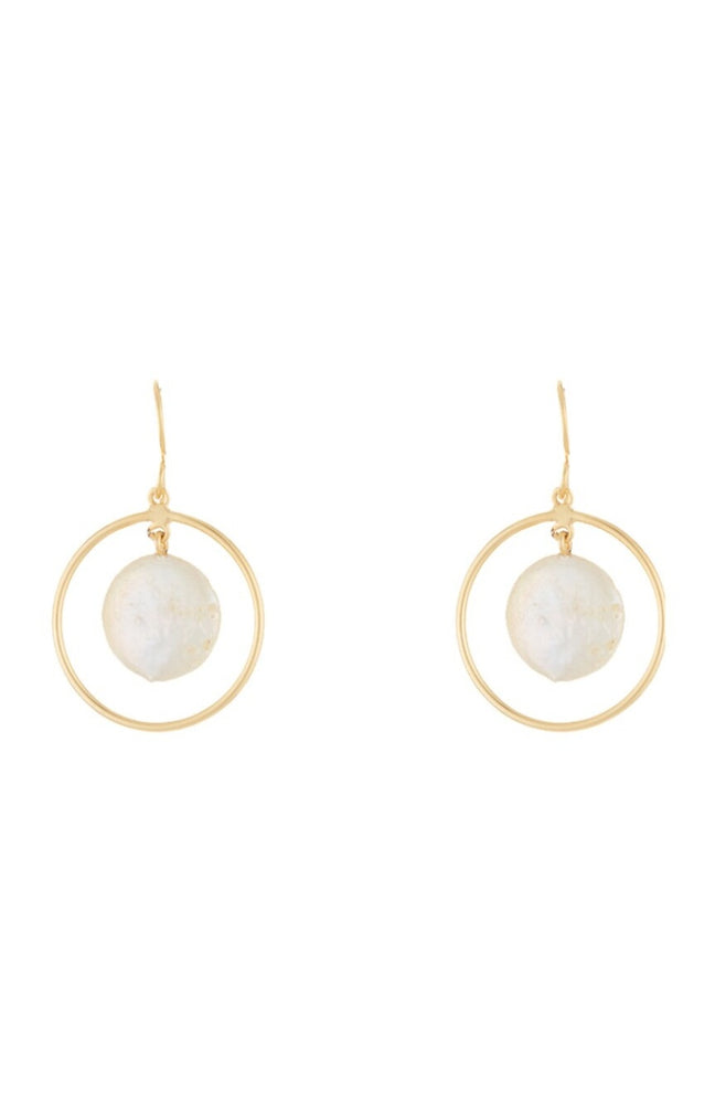 Boucles d'oreilles Roxana - Laiton doré & perles